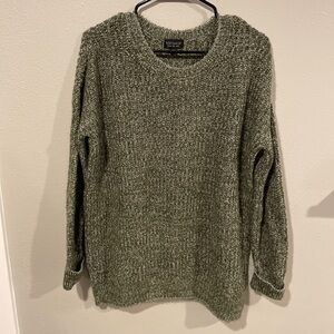 Top Shop Green Textured Knit Sweater